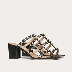 Valentino Garavani Rockstud Caged Slide Sandal 37.5